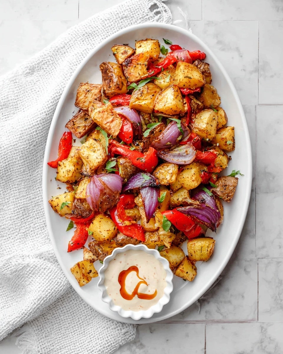 Air Fryer Perfection: Crispy Red Potatoes, Onion, & Pepper Made Easy